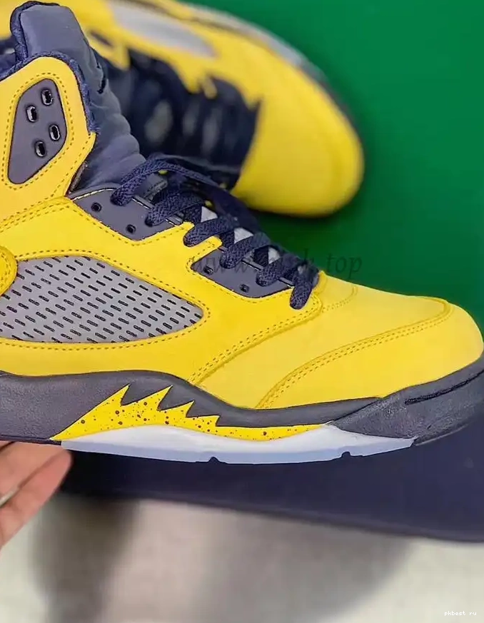 to V Amarillo Air Jordan ship SP GOD Inspire materials Navy 5 Retro Michigan retail PK ready 0610